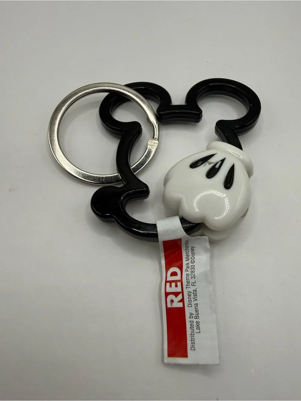2019 Disney Parks Mickey Mouse Head With Glove Outline Disneyland Keychain NWT